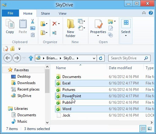 Instructions for saving default Office documents to SkyDrive Picture 9