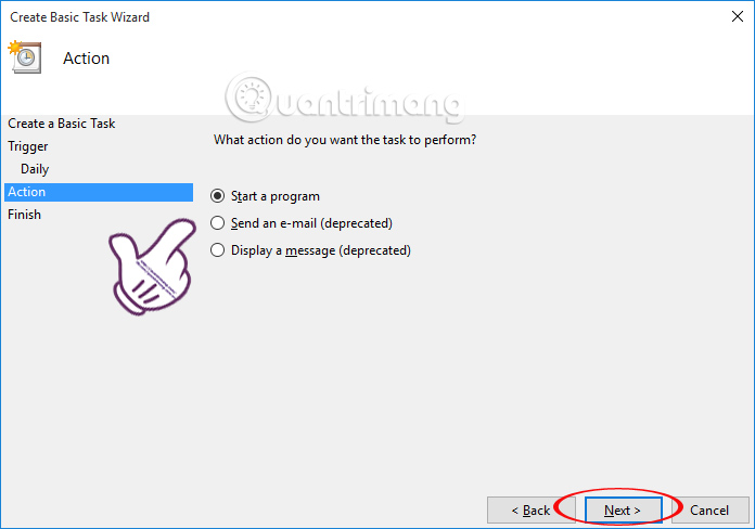 Instructions for scheduling a Windows 10 computer shutdown Picture 6