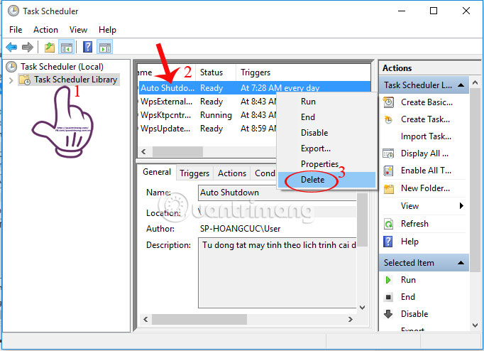 Instructions for scheduling a Windows 10 computer shutdown Picture 9