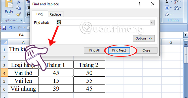 Instructions for searching and replacing in Excel tables Picture 3