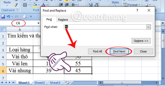 Instructions for searching and replacing in Excel tables Picture 4