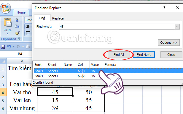 Instructions for searching and replacing in Excel tables Picture 5
