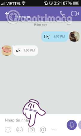 Instructions for sending automatic cancellation messages on Viber Picture 1