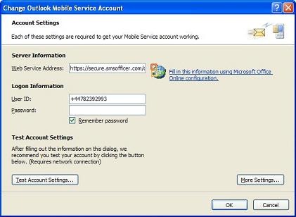 peut on envoyer un sms via outlook