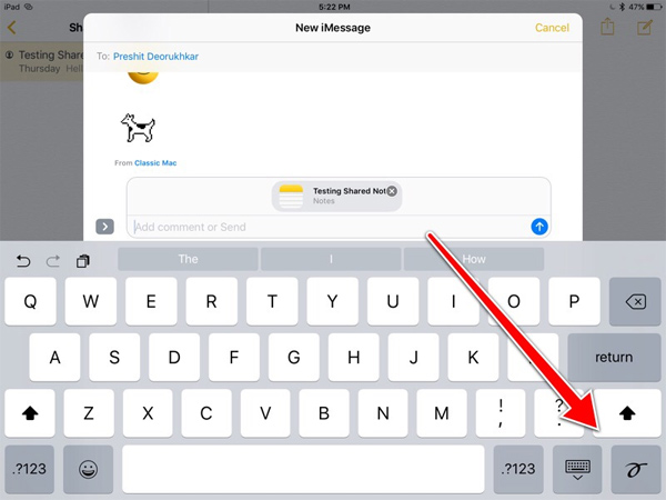 Instructions for sending handwriting messages on iOS 10 Picture 7