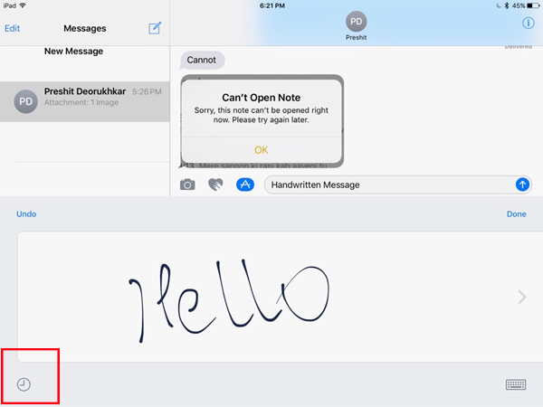 Instructions for sending handwriting messages on iOS 10 Picture 8