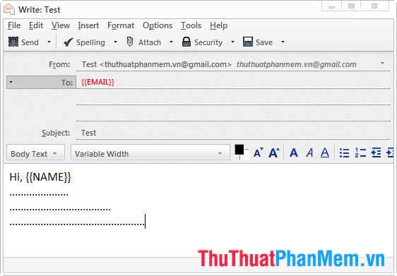 Instructions for sending mass emails with Mozilla Thunderbird Picture 8
