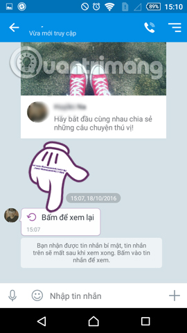 Instructions for sending secret messages on Zalo Picture 11