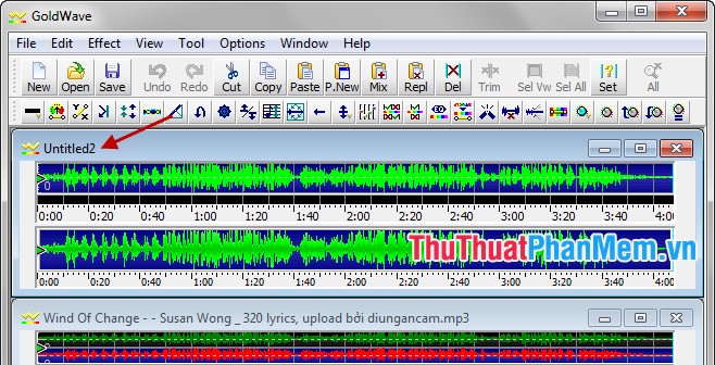 Instructions for separating lyrics with GoldWave Picture 10