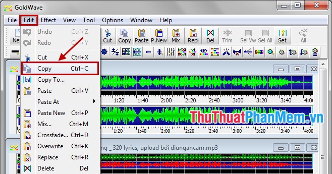 Instructions for separating lyrics with GoldWave Picture 12