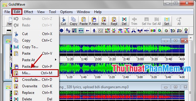 Instructions for separating lyrics with GoldWave Picture 13
