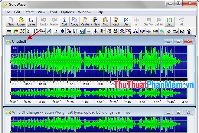 Instructions for separating lyrics with GoldWave Picture 6