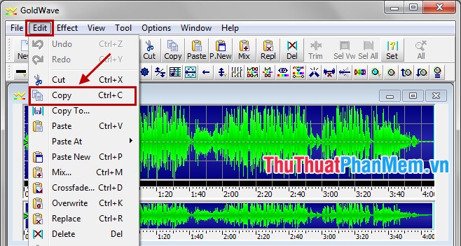 Instructions for separating lyrics with GoldWave Picture 8