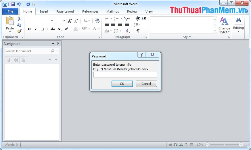 Instructions for setting a password for a Word document Picture 5