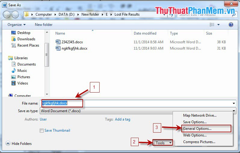 Instructions for setting a password for a Word document Picture 6