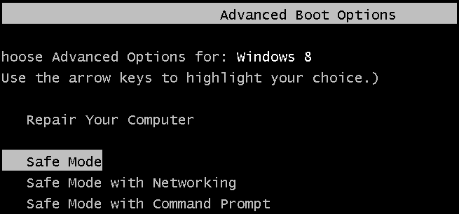 Instructions for setting F8 key to start Windows 8 in Safe Mode Picture 1