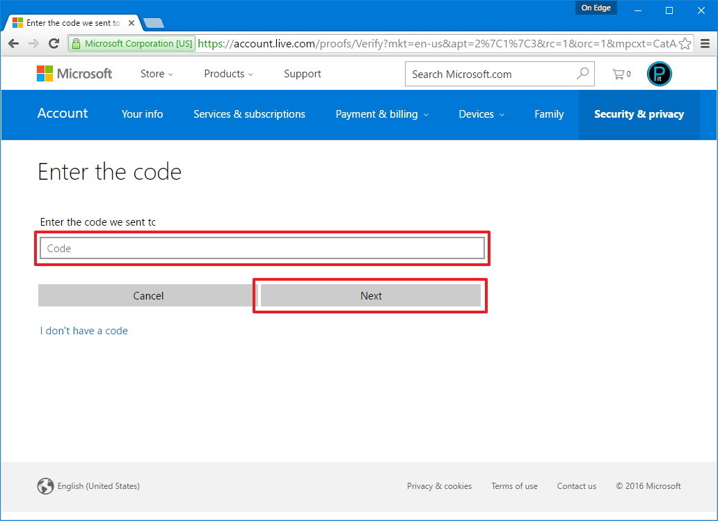 Instructions for setting up 2-layer protection for Outlook accounts and Microsoft accounts Picture 11
