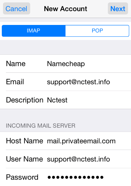 Instructions for setting up an email account on iPhone (SMTP / IMAP / POP3) Picture 6