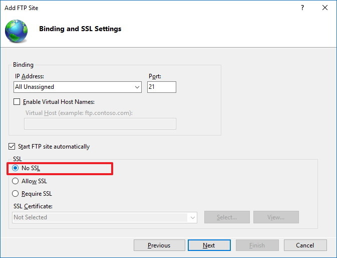 Instructions for setting up and managing FTP Server on Windows 10 Picture 7