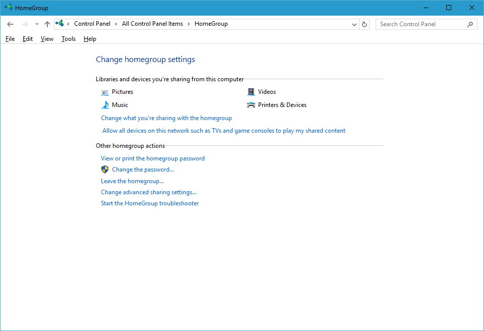 Instructions for setting up and managing HomeGroup on Windows 10 Picture 10