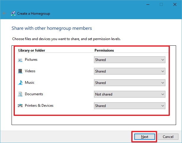 Instructions for setting up and managing HomeGroup on Windows 10 Picture 4