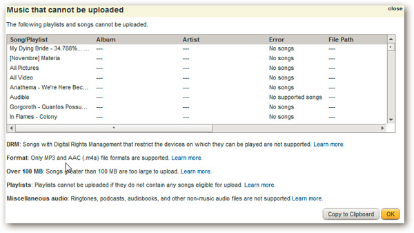 Instructions for setting up and using Amazon Cloud Player Picture 11