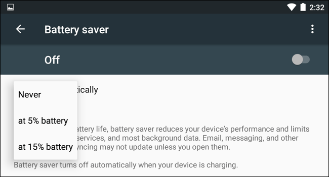 Instructions for setting up and using 'Battery Saver Mode' on Android Picture 4
