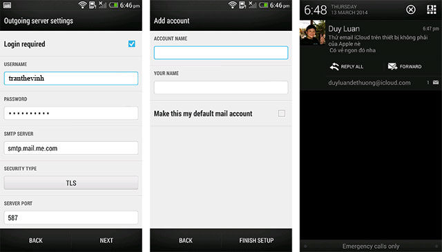 how to set up icloud email on android