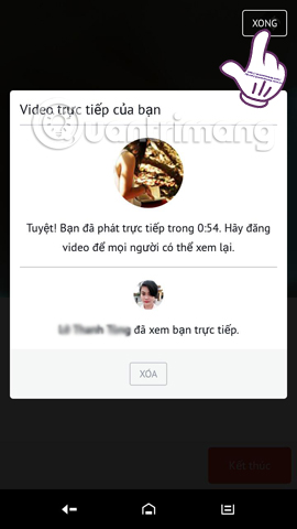 Instructions for setting up Live Stream feature Facebook videos on mobile and tablet Picture 13