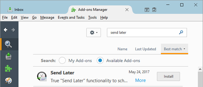 Instructions for setting up Mozilla Thunderbird to set up email scheduling and automatic mail replies Picture 9