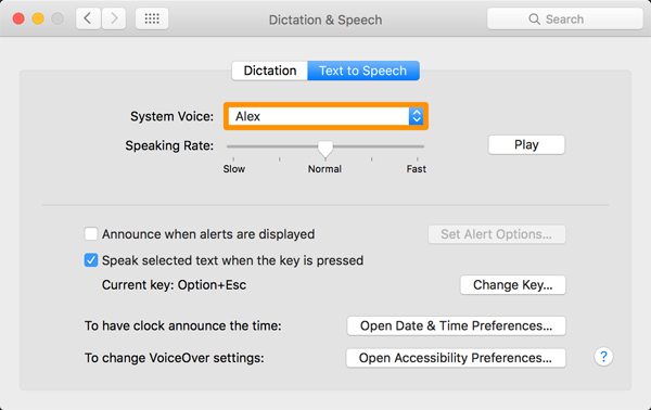 Instructions for setting up reading text content on a Mac Picture 4