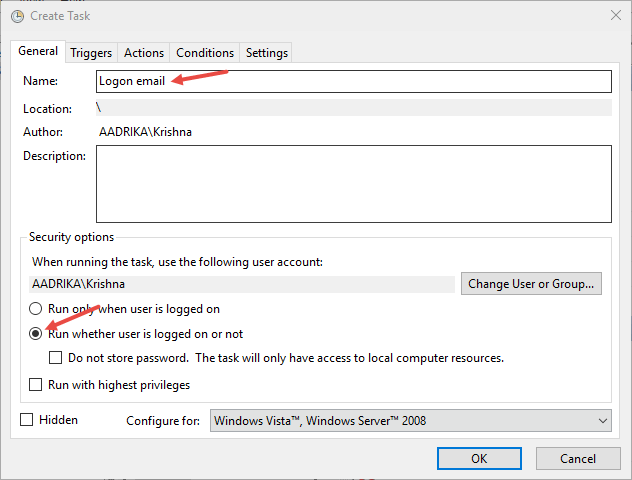 Instructions for setting up Windows send email notifications every time you log in Picture 4