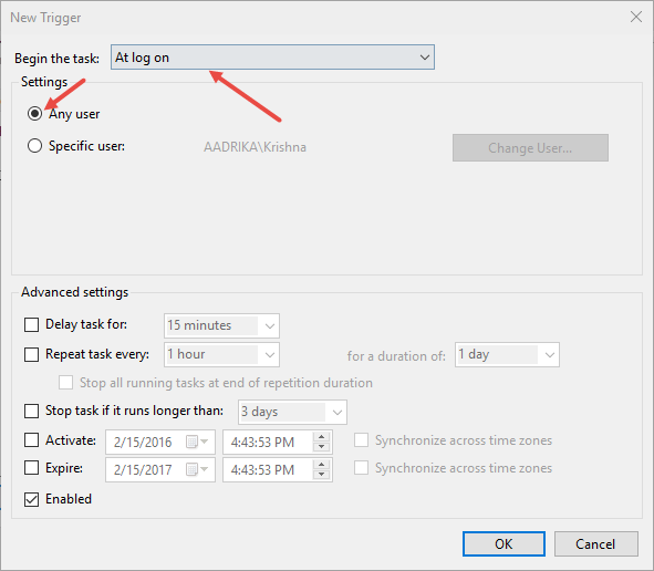 Instructions for setting up Windows send email notifications every time you log in Picture 5