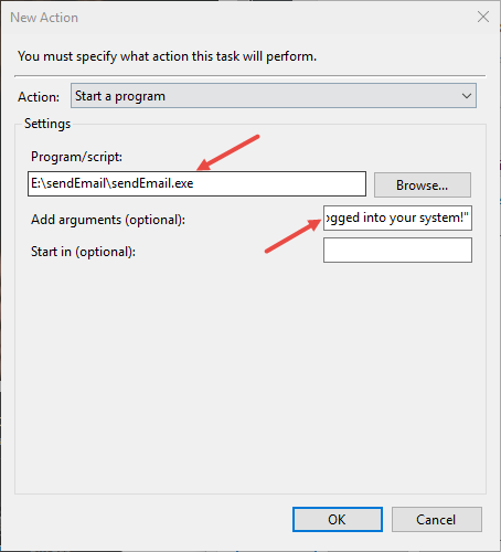 Instructions for setting up Windows send email notifications every time you log in Picture 8
