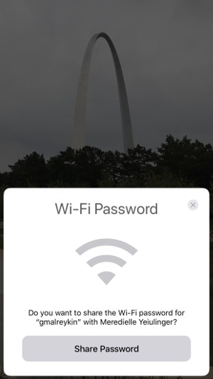 Instructions for sharing Wi-Fi passwords from your iPhone to another iOS 11 device Picture 4