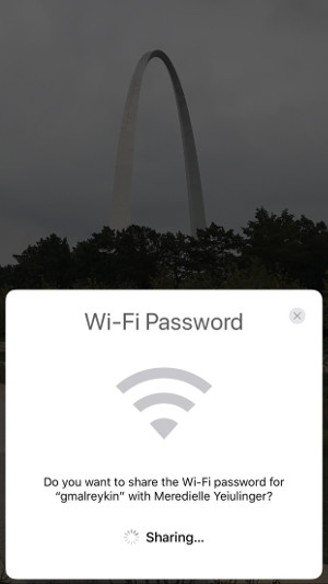 Instructions for sharing Wi-Fi passwords from your iPhone to another iOS 11 device Picture 5