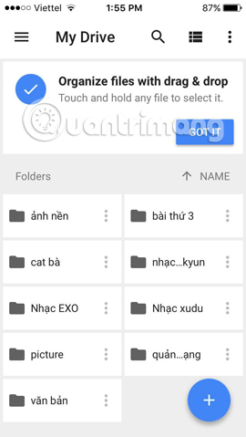 Instructions for storing online data on Google Drive Picture 11