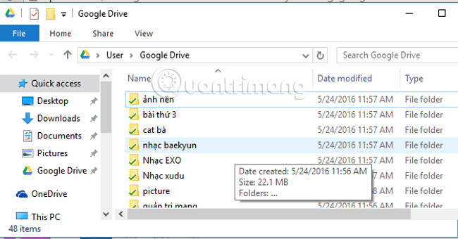 Instructions for storing online data on Google Drive Picture 8