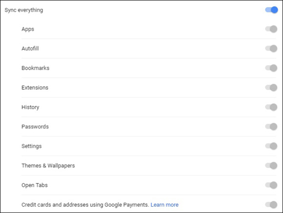Instructions for syncing Chrome data on multiple devices Picture 4
