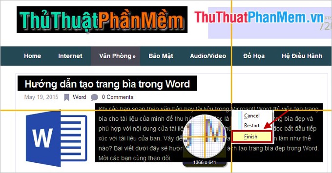 Instructions for taking screenshots with Snagit Picture 16