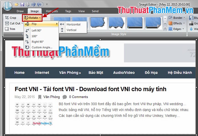 Instructions for taking screenshots with Snagit Picture 37