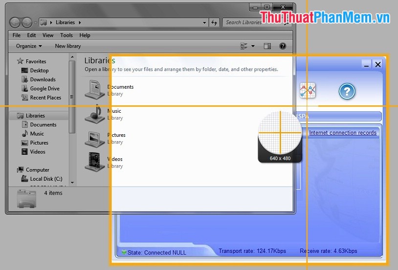 Instructions for taking screenshots with Snagit Picture 8