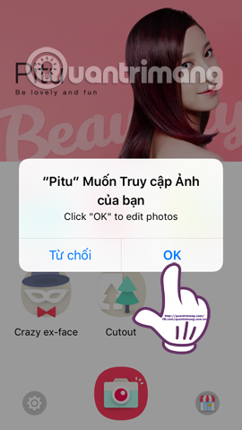 Instructions for taking stock photos with Pitu on the phone Picture 1