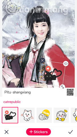 Instructions for taking stock photos with Pitu on the phone Picture 17