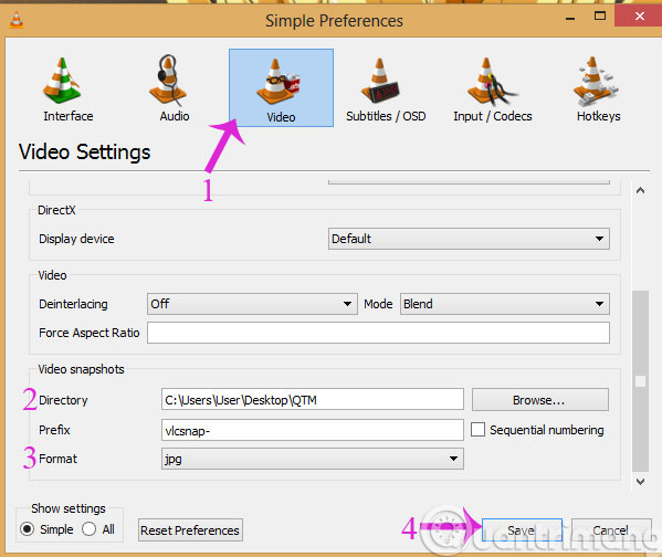 Instructions for taking Video images are watching with VLC Picture 2