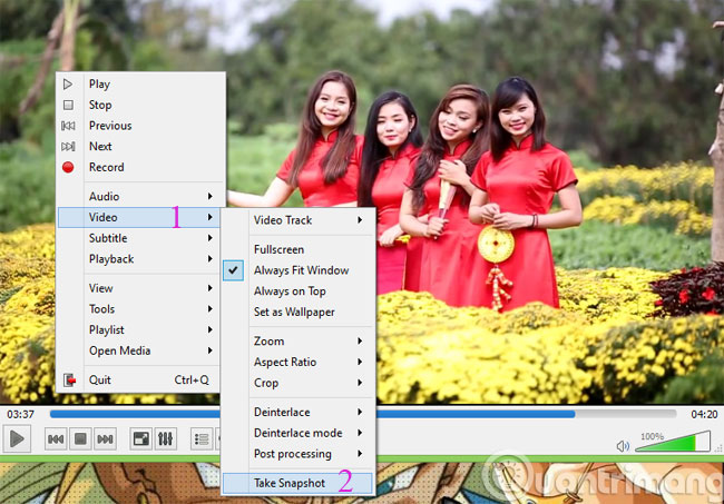 Instructions for taking Video images are watching with VLC Picture 4