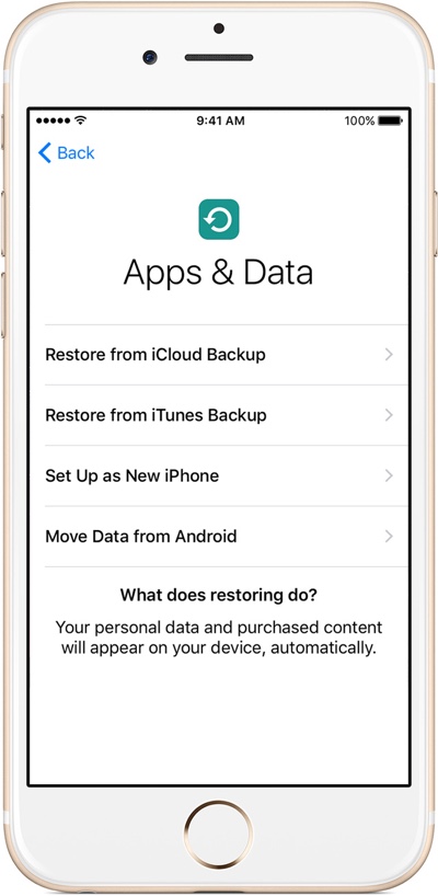 Instructions for transferring data from old iPhone phones to iPhone 7 / iPhone 7 Plus Picture 1