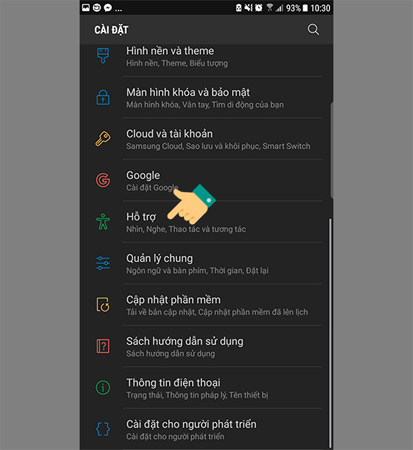 Instructions for turning on the virtual Home key on Samsung Picture 2