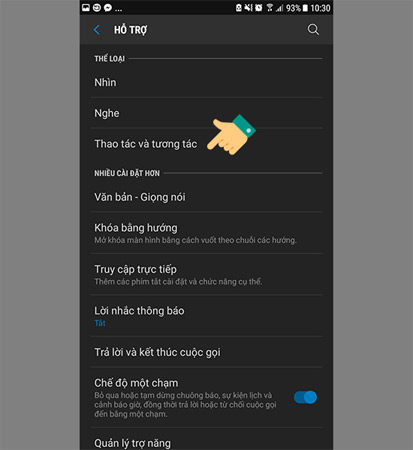 Instructions for turning on the virtual Home key on Samsung Picture 3