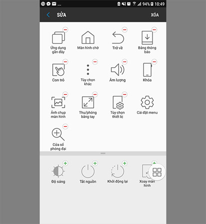 Instructions for turning on the virtual Home key on Samsung Picture 8